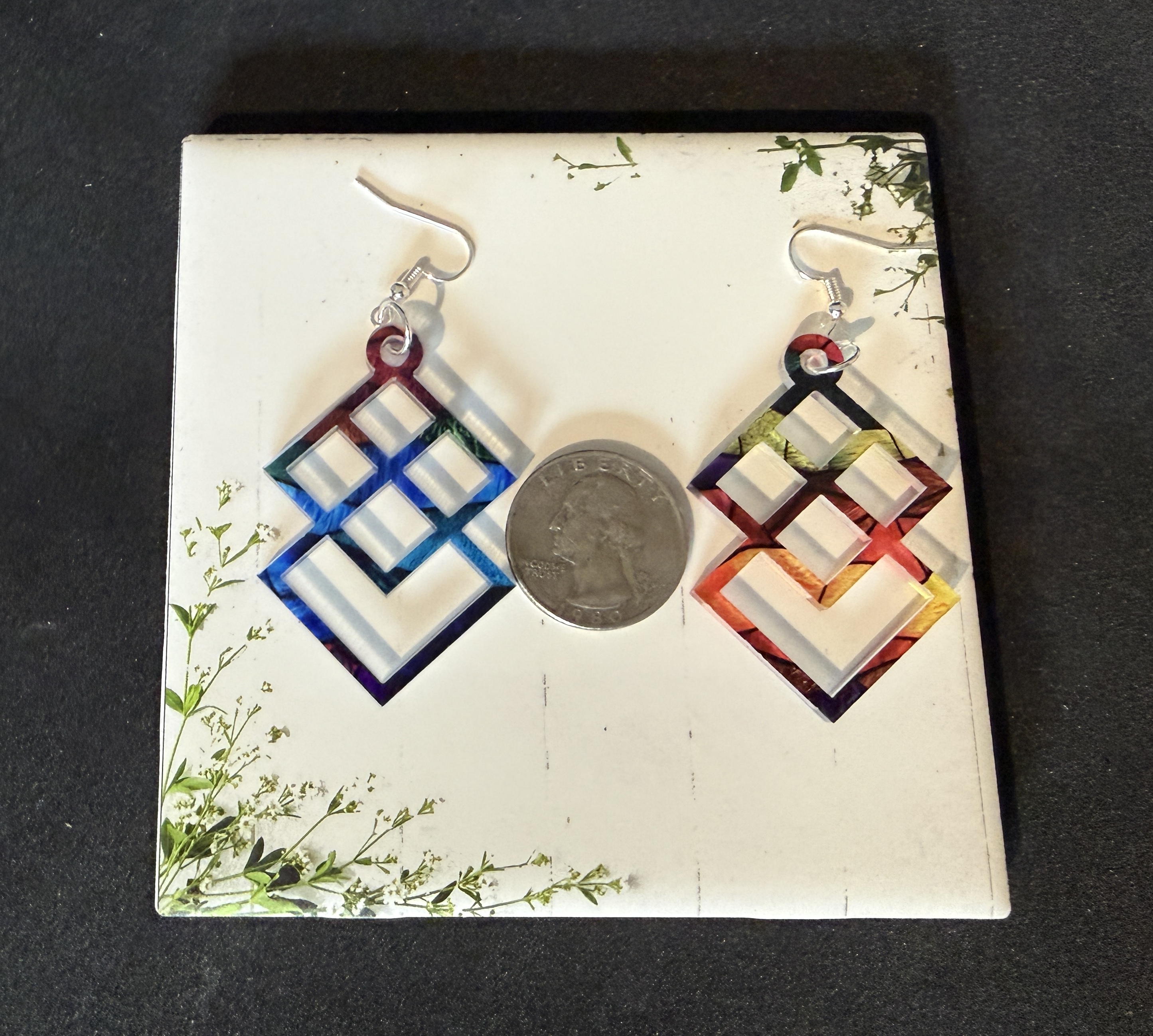 Diamond Lattice Earrings