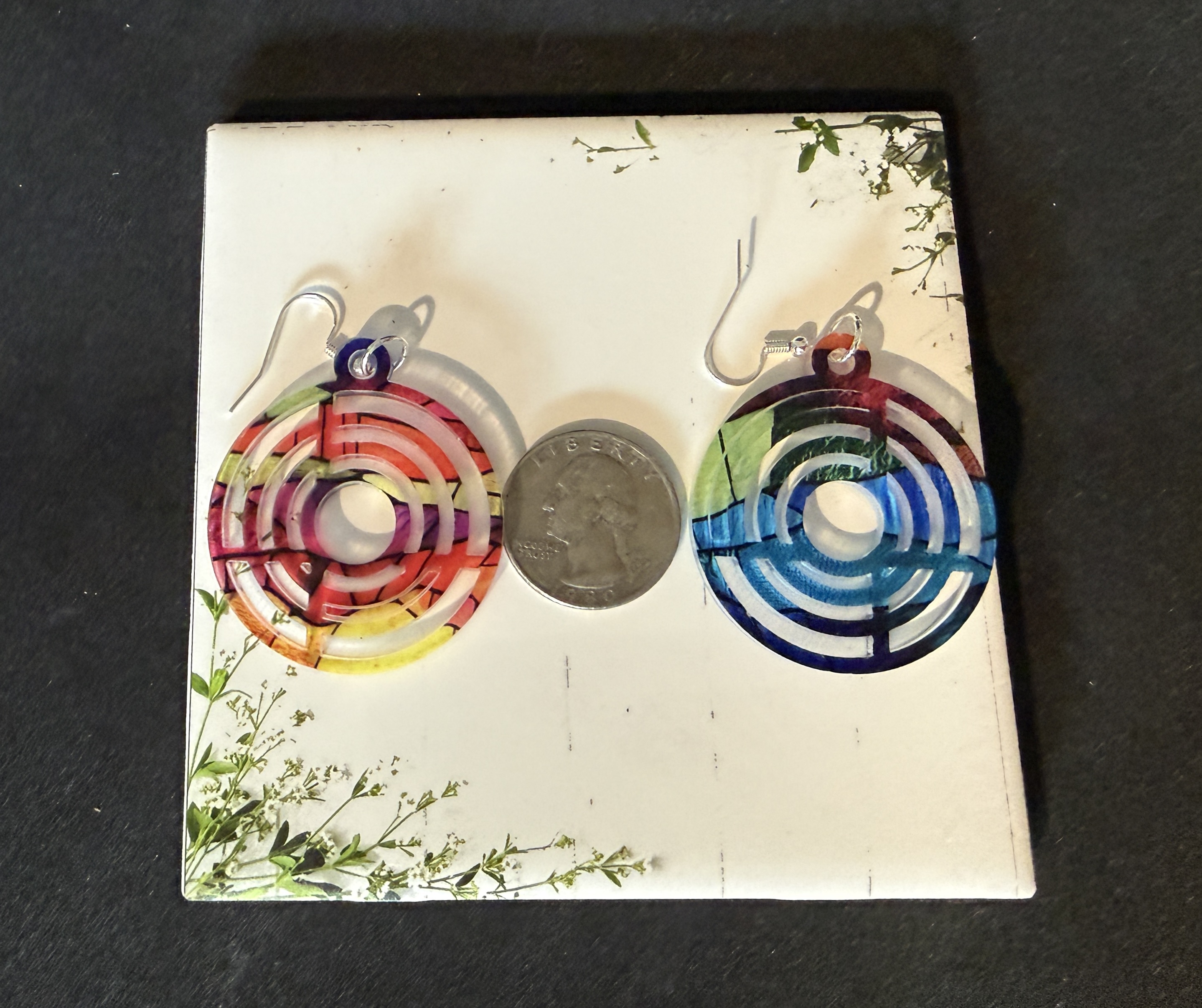 Mandala Hoop Earrings