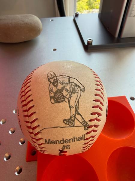 Engraved baseball