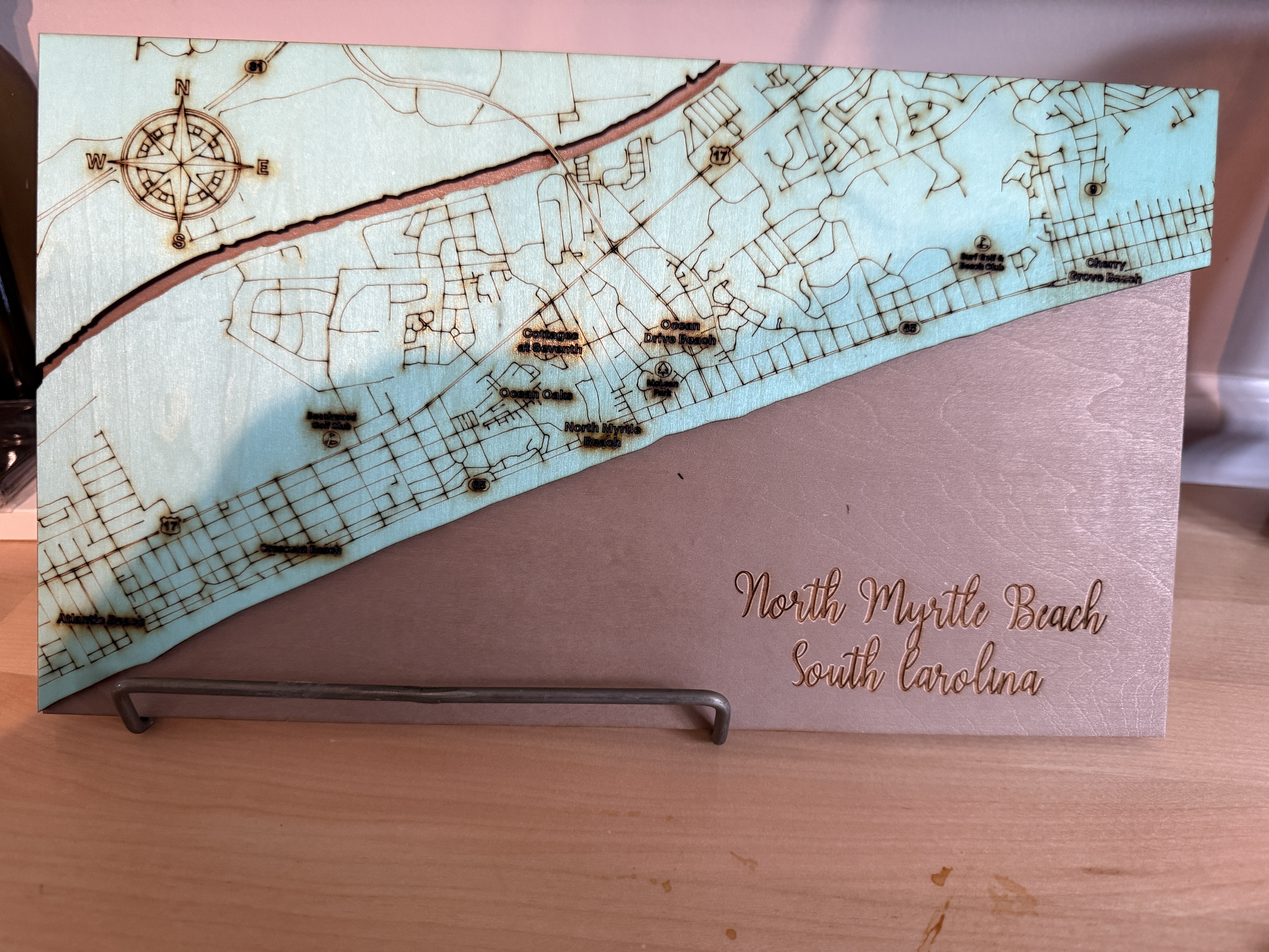 North Myrtle Beach Map Art