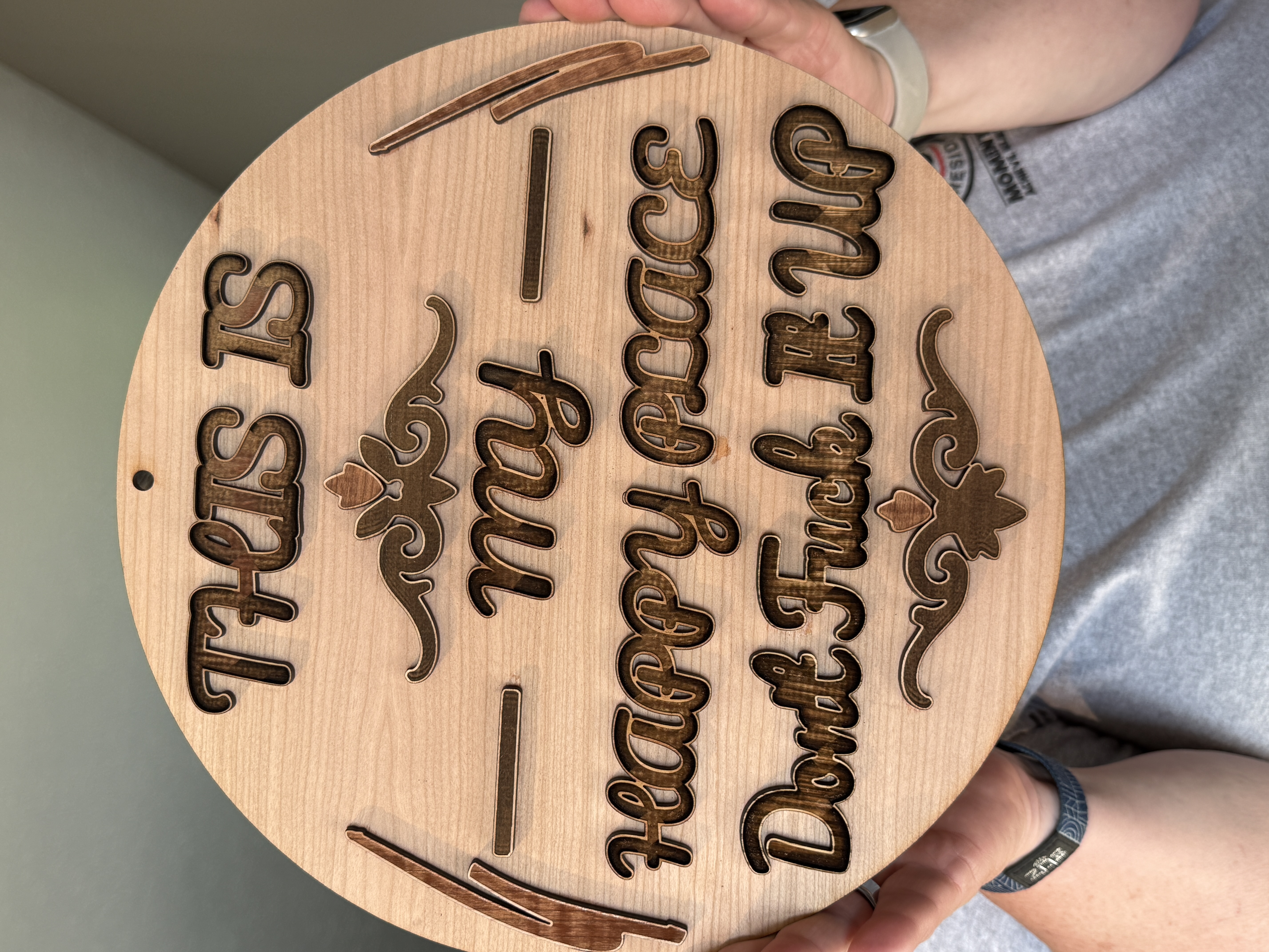 Custom Round Wood Sign